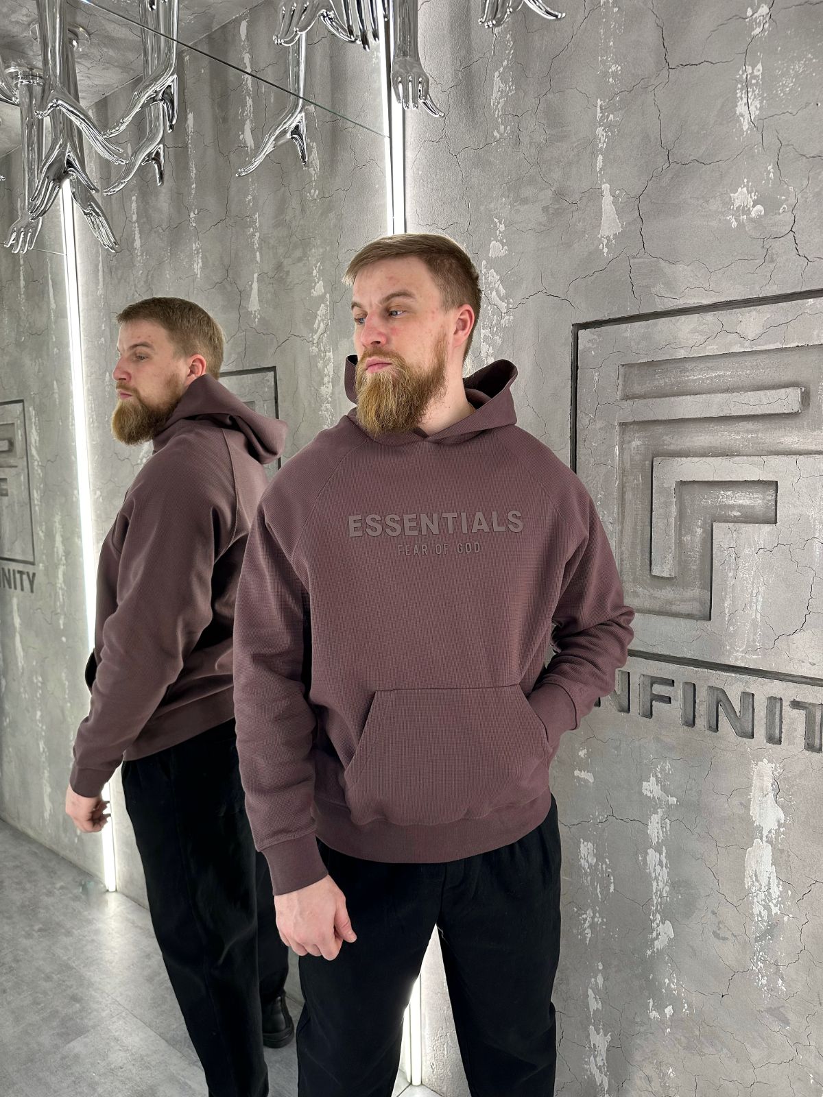 Худи FEAR OF GOD ESSENTIALS — NO LOGO STORE