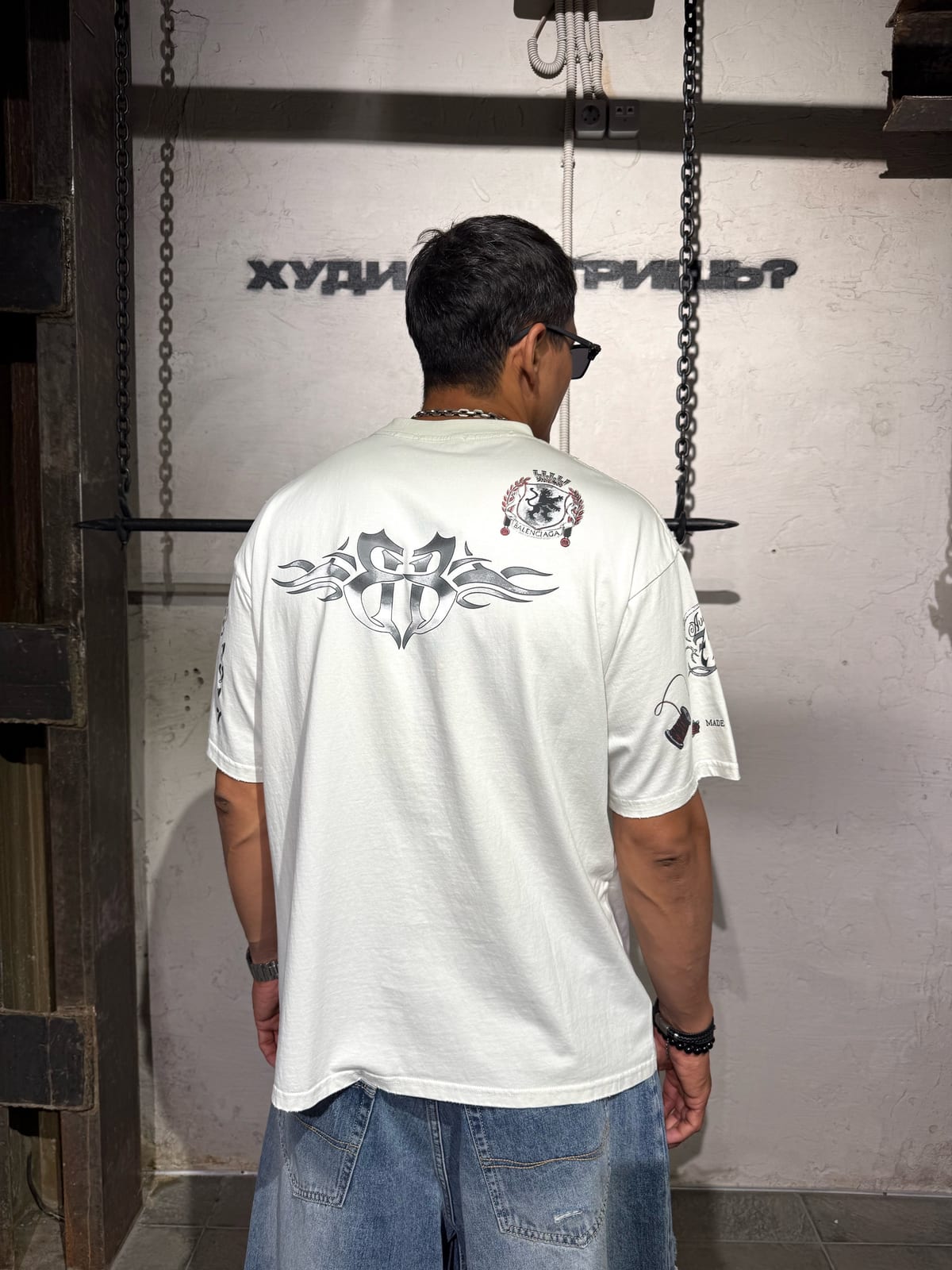 Футболка BALENCIAGA / CREAM — Мужское, NO LOGO STORE (фото 2)