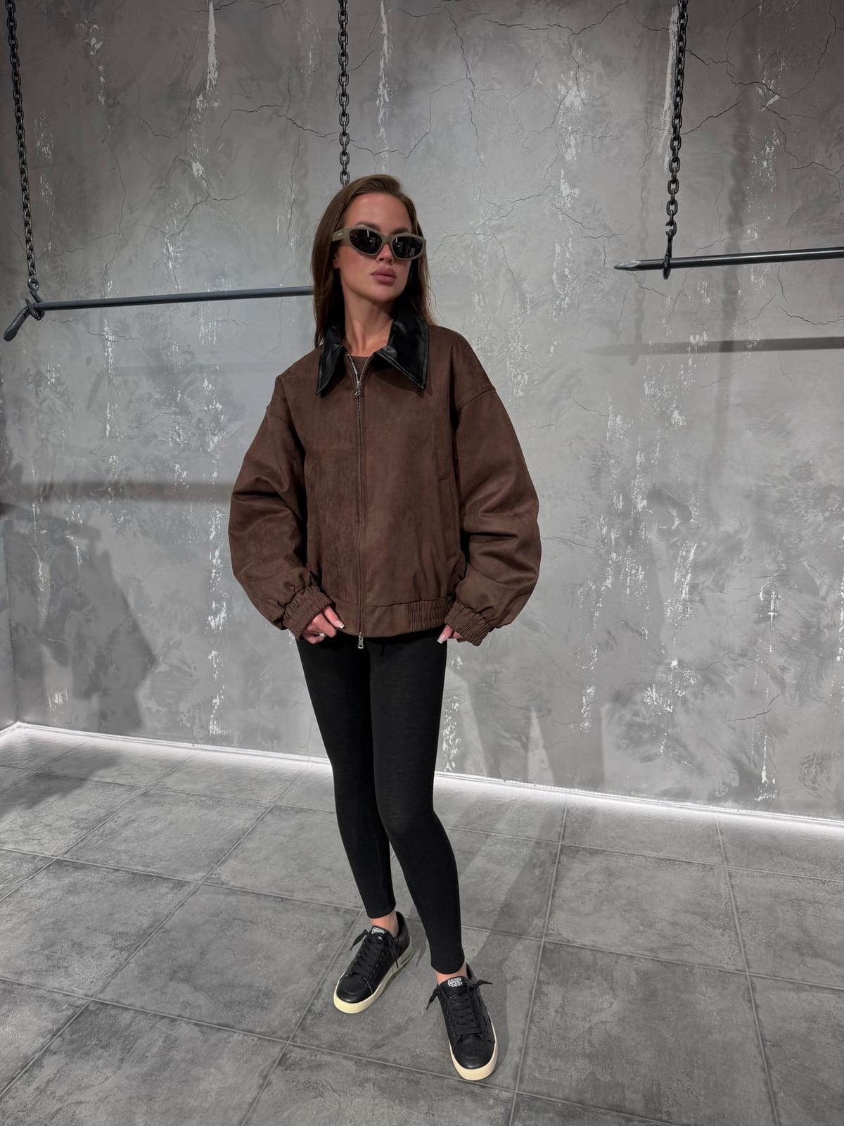 Бомбер замша — NO LOGO STORE